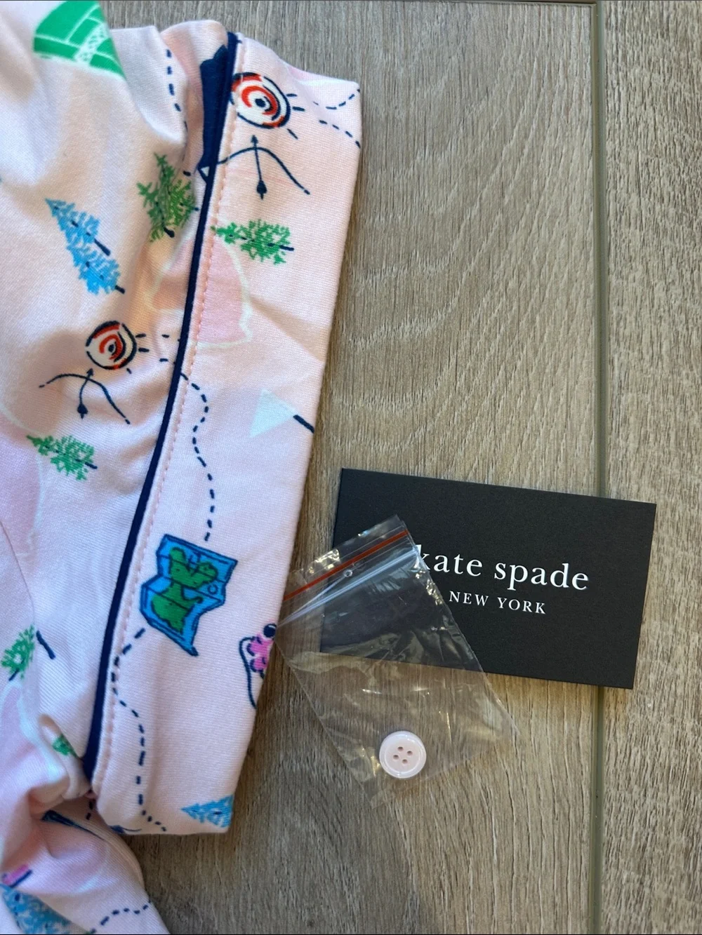 kate spade Light Pink Camp-Print Short Pajama Set